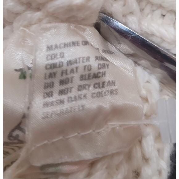 Vintage Country Concepts Pastel Floral Fleur-de-lis Sweater Sz Medium Ramie - Picture 7 of 10